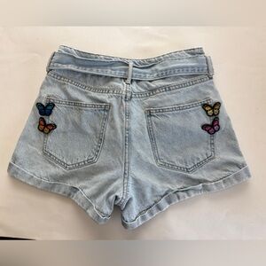 PacSun Jeans Shorts - Women’s Mom Shorts. Lt.Blue Wash. Size 24. Tie at Waist.